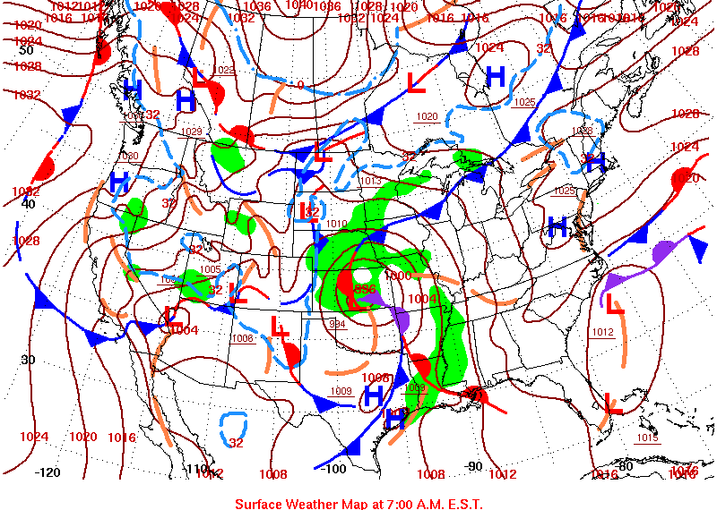 Surface Weather Map